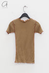 BASERANGE Textured T-Shirt Portugal BAS-TTVN-RB-AU24-FCZ Emerald Brown (Orange)